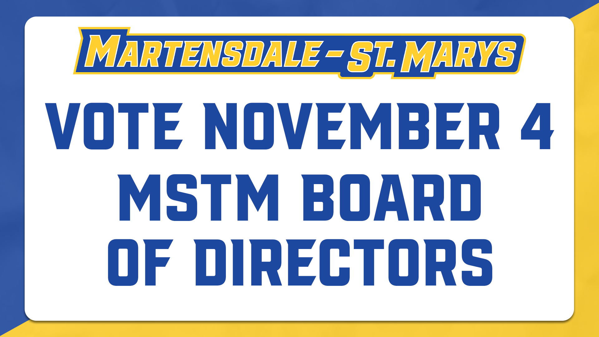 2025 MSTM Board of Directors Election Information